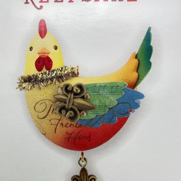 Hallmark Keepsake THREE FRENCH HENS Ornament 12 Days Series From 2013 NEW IN BOX - Picture 3 of 9
